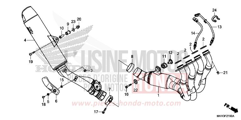 SILENCIEUX D'ECHAPPEMENT von CBR1000RR SP SP1 SP2 MAT PEARL MORION BLACK (NHC33) von 2020